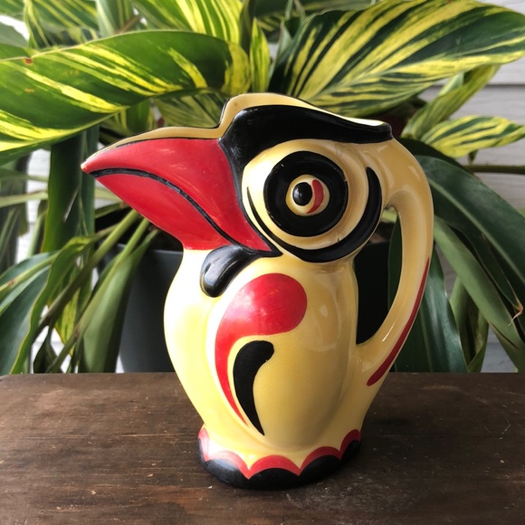 Erphila Other - Unique, vintage hand painted Toucan pitcher from 1920’s Czechoslovakia